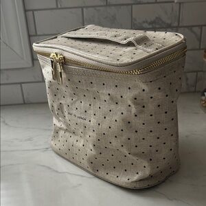 Kate Spade Cream and Black Polka Dot Cosmetic Bag